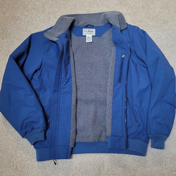 L.L. Bean Men's Fleece Lined Warm-Up Jacket Large - Picture 5 of 6